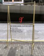 TSR-429 A型雙層架 金色 全鐵單桿衣架 工業風全鐵單桿衣架 全鐵掛衣架