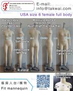 USA size 6 Female<br>Full body Sewing dressforms Fit mannequins Dressmakers dummy