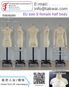 Europe size S Female<br>Half body Dress form Dressmakers Sewing Seamstress Pattern Designer Fit mannequins torso Tailors dummies Custom Made 立裁人台 板房模特 服裝打版公仔